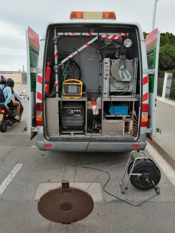equipo de inspección de tuebrías con cámara en Barcelona
